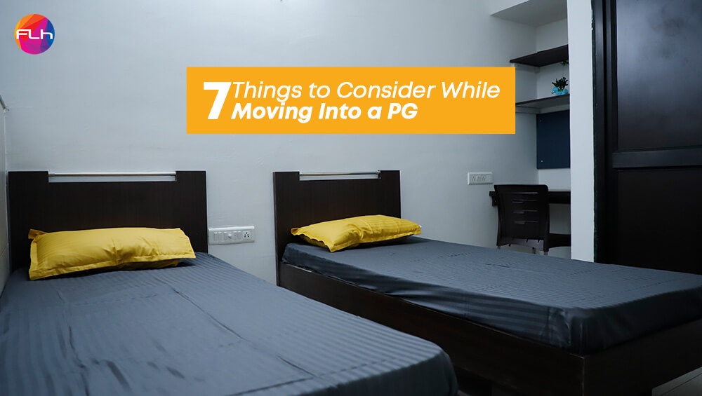 image with bed and text as Moving to a PG in Ahmedabad? Top 7 Things You Must Consider